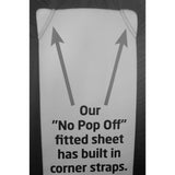 Patrick Michelle Navy Sheet Set with corner straps - Linens Wholesale