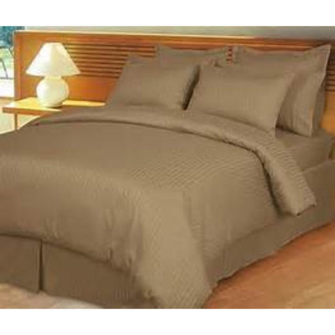 Patrick Michelle Taupe Sheets with corner straps - Linens Wholesale